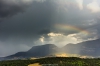 Paysages du Trièves. Photographie, retour du soleil après l&lsquo;orage, arc en ciel.